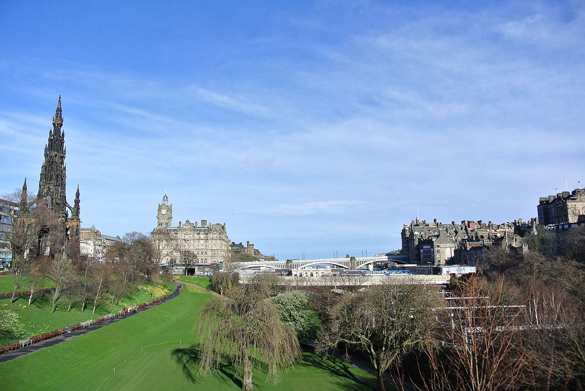 Princes Street Gardens below the Old Town