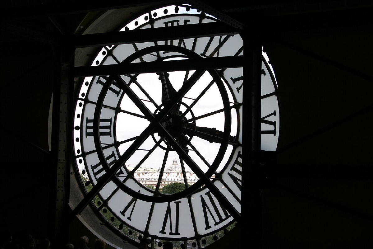 Looking out through the great clock of the Musée d'Orsay