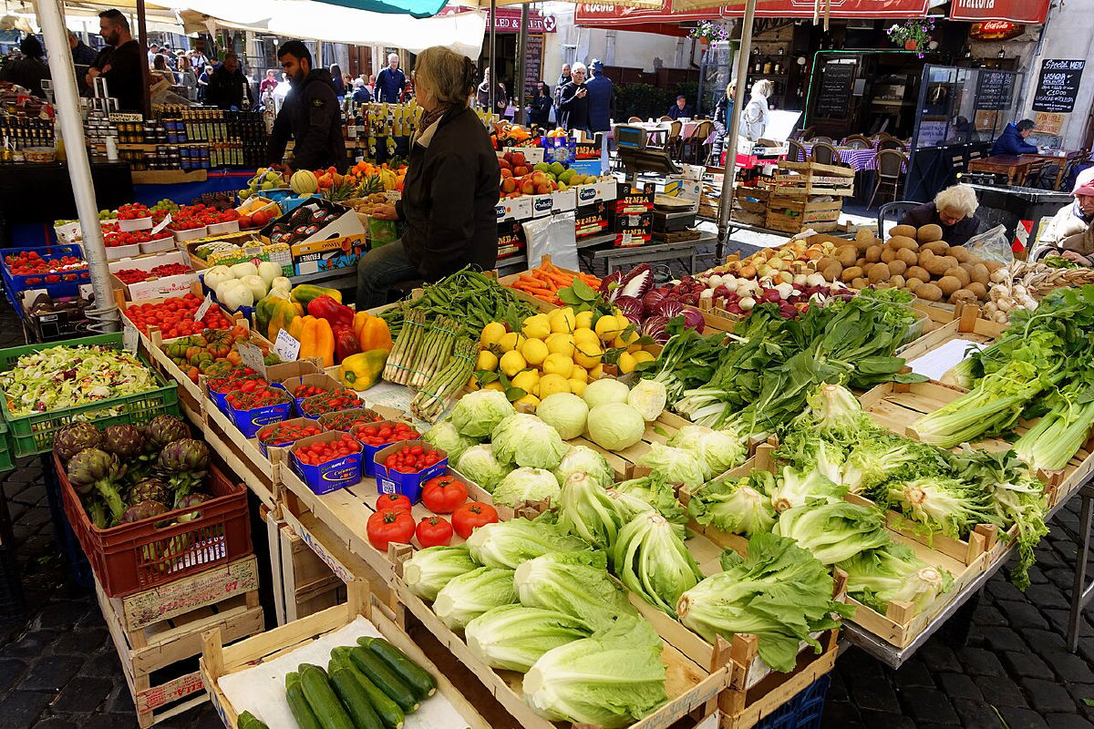 The market in Campo de' Fiori